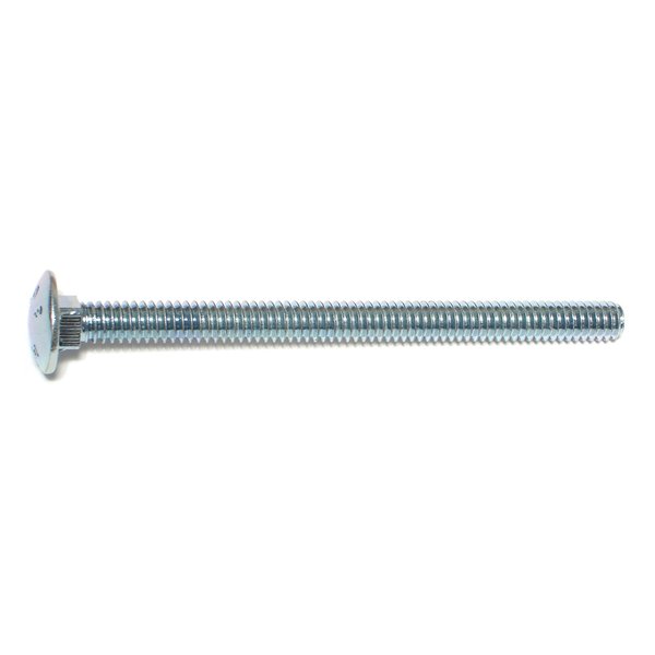 Midwest Fastener 1/4"-20 x 3-1/2" Zinc Plated Grade 2 / A307 Steel Coarse Thread Carriage Bolts 100PK 01060